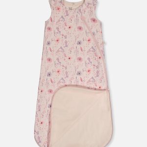 Organic Cotton Sleep Sack Pink Printed Flowers - Image 3