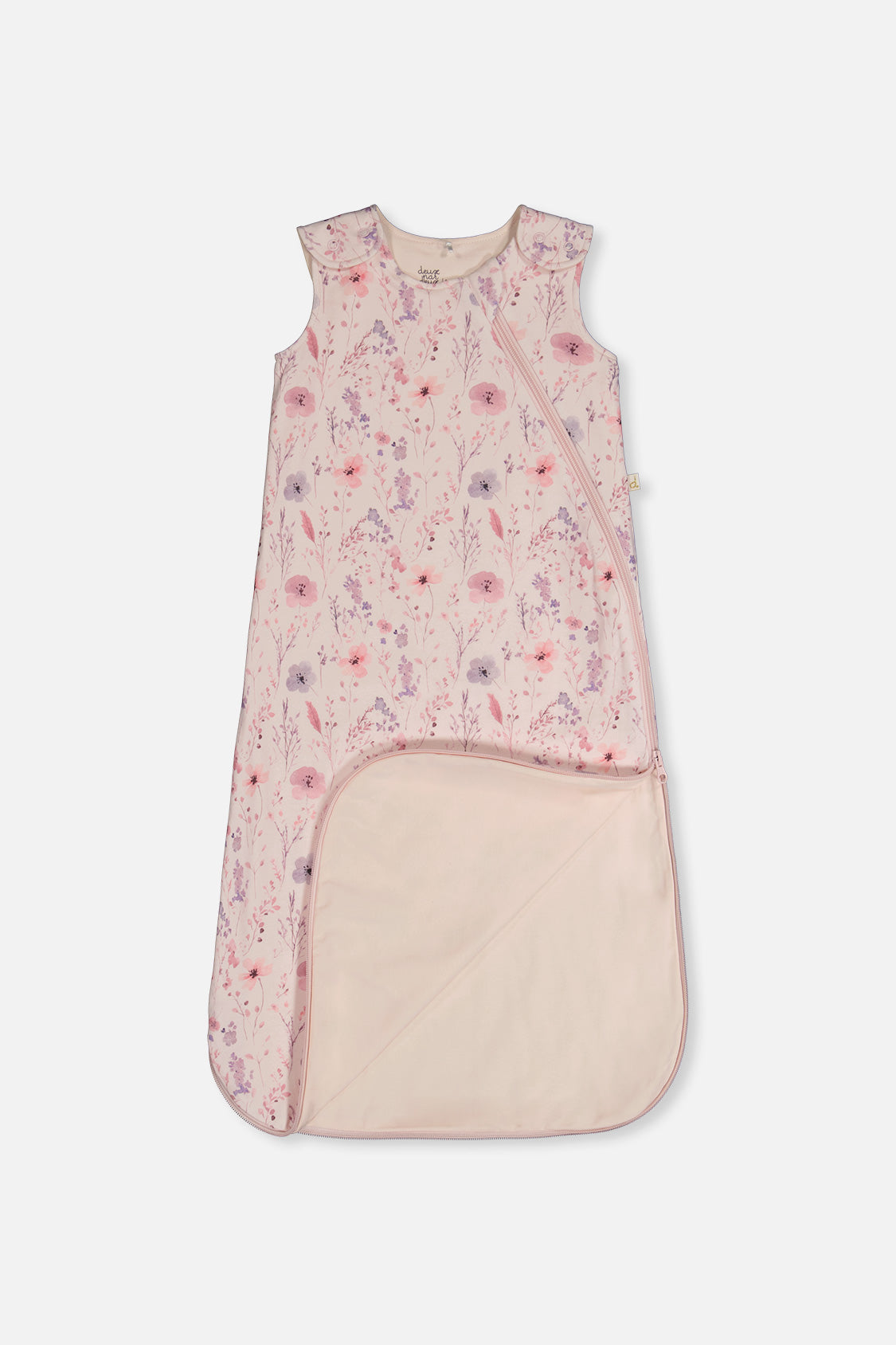 Organic Cotton Sleep Sack Pink Printed Flowers - Image 3