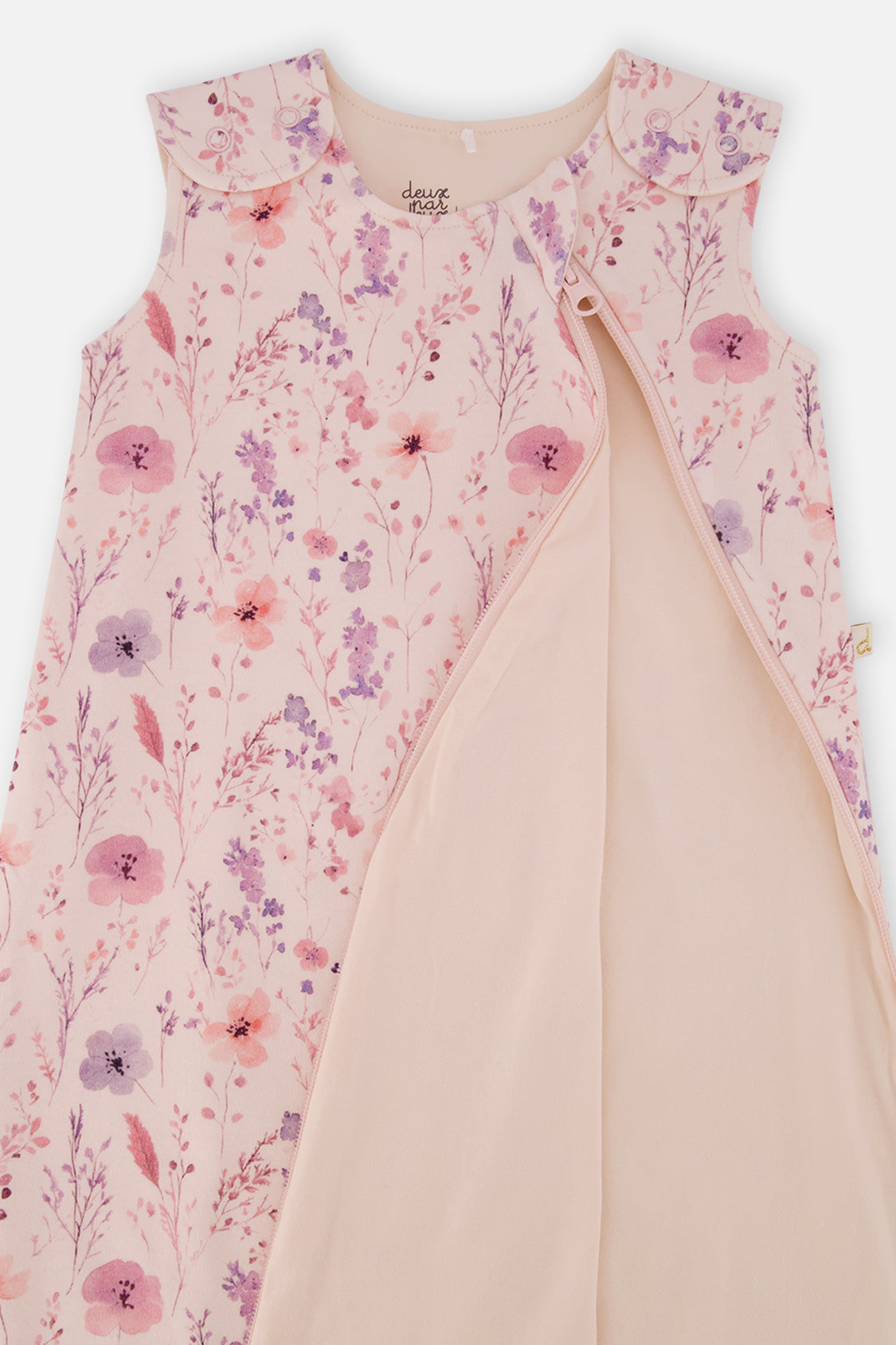 Organic Cotton Sleep Sack Pink Printed Flowers - Image 4
