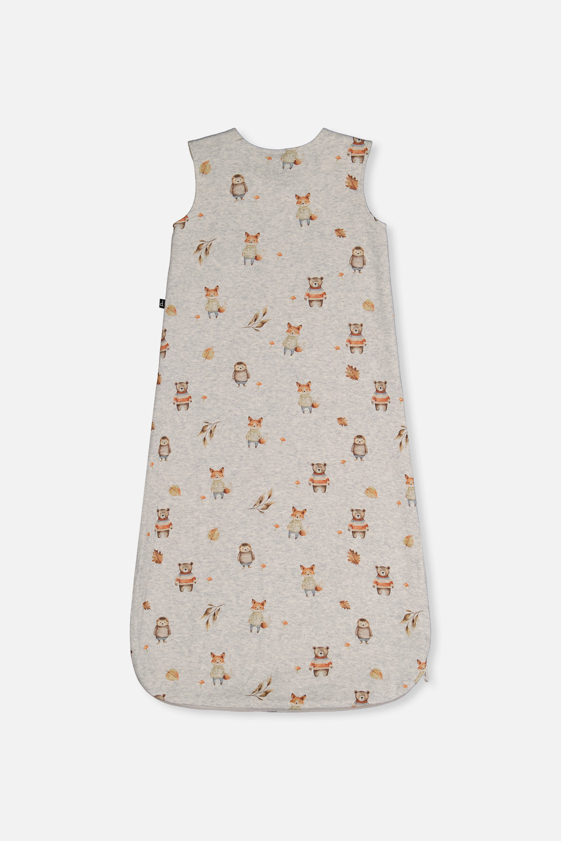 Organic Cotton Sleep Sack Beige Animal Print - Image 2