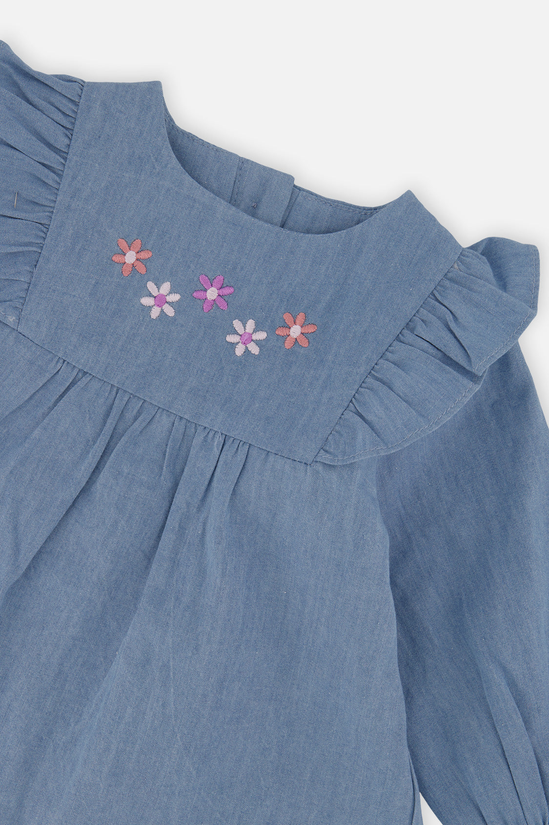 Chambray Dress Light Blue Denim - Image 4