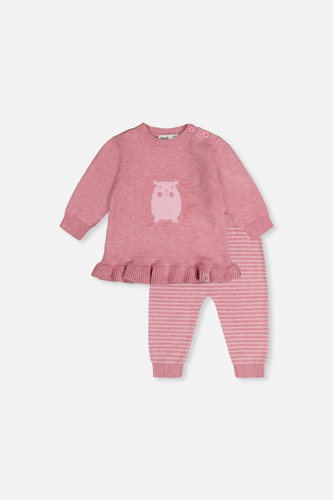 Knitted Top And Pants Set Dusty Pink - Image 8