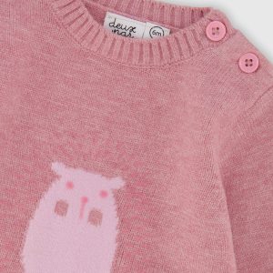Knitted Top And Pants Set Dusty Pink - Image 4