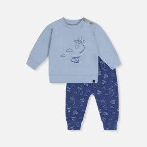 Organic Cotton Pants And Top Set Sky Blue - Image 6