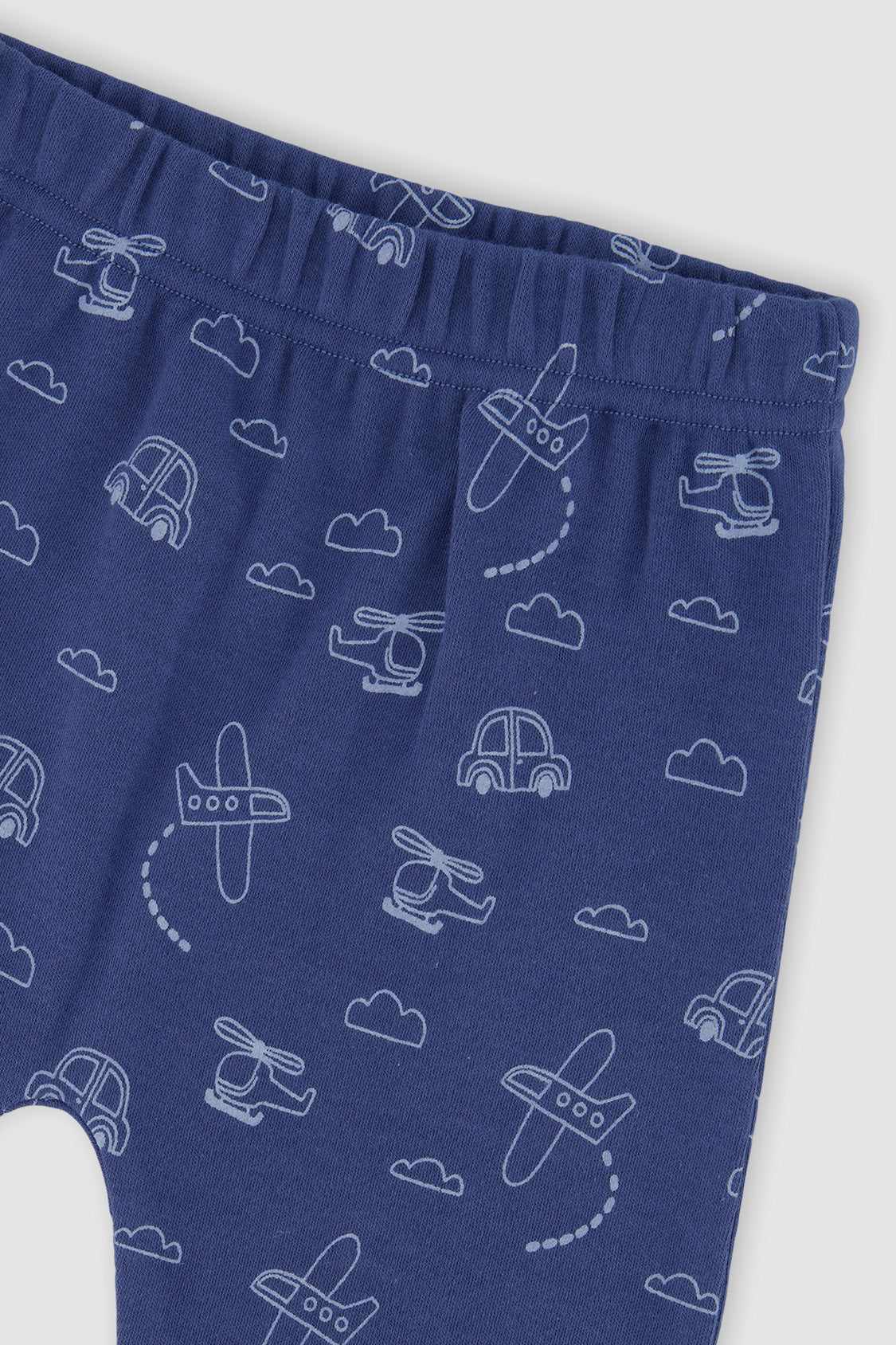 Organic Cotton Pants And Top Set Sky Blue - Image 5
