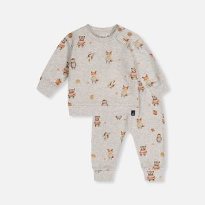 Organic Cotton Pants And Top Set Beige Animal Print - Image 7