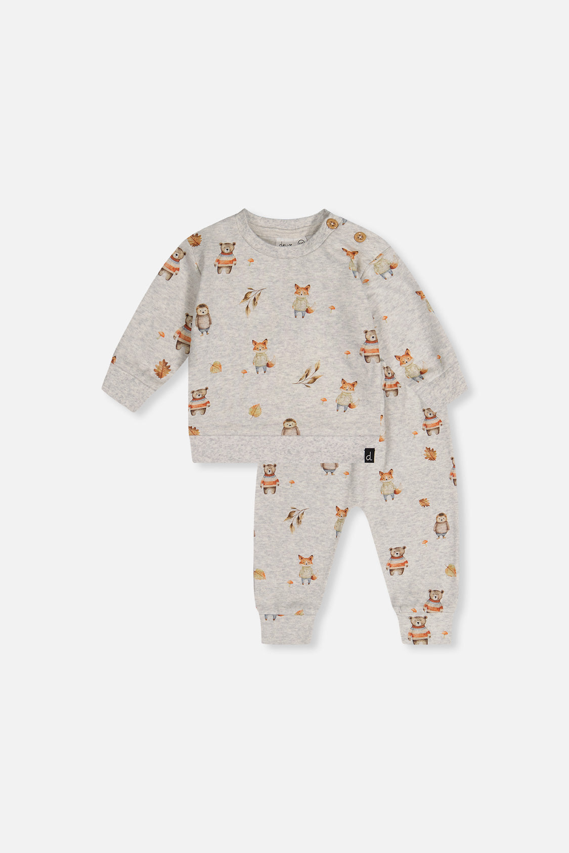 Organic Cotton Pants And Top Set Beige Animal Print - Image 11