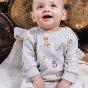 Organic Cotton Pants And Top Set Beige Animal Print - Image 2