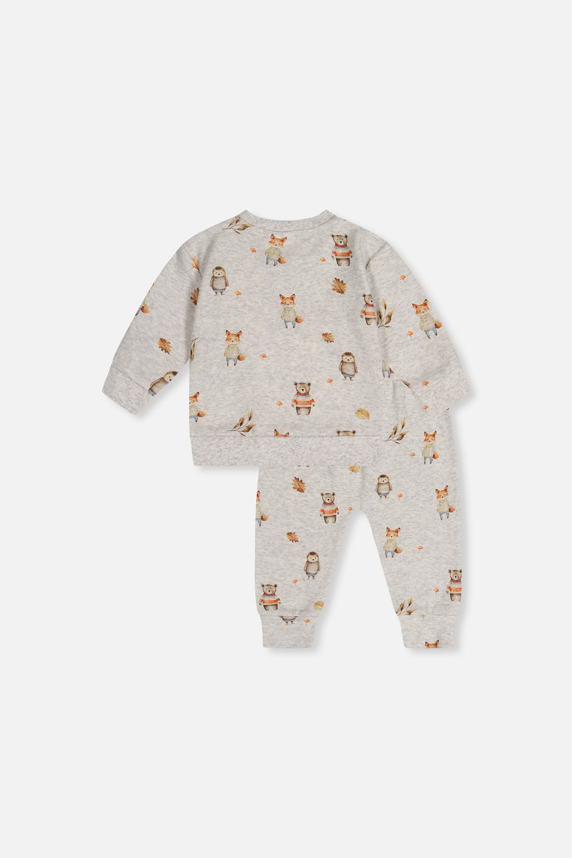 Organic Cotton Pants And Top Set Beige Animal Print - Image 3