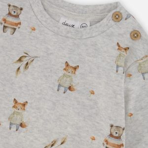Organic Cotton Pants And Top Set Beige Animal Print - Image 4