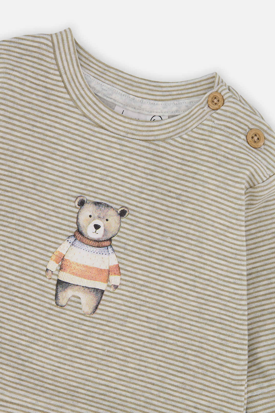 Organic Cotton Pants And Top Set Brown And White Stripes - Image 4