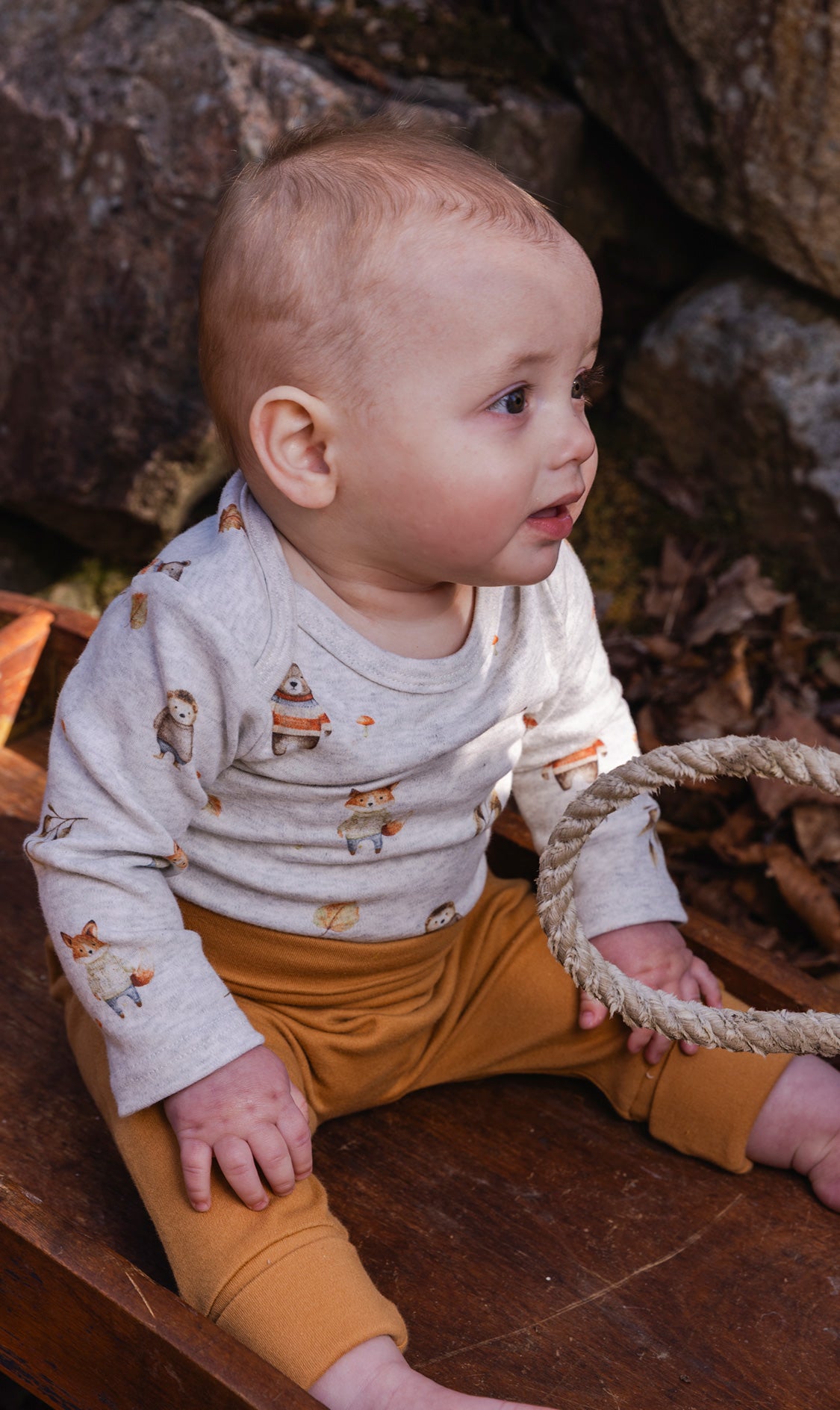 Organic Cotton Evolutive Pants Brown Cinnamon - Image 2