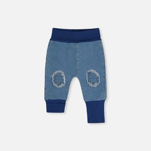 French Terry Denim Evolutive Pants Light Blue Denim - Image 6
