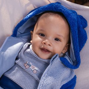 Sherpa Hooded Jacket Blue - Image 2