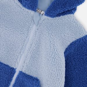 Sherpa Hooded Jacket Blue - Image 4