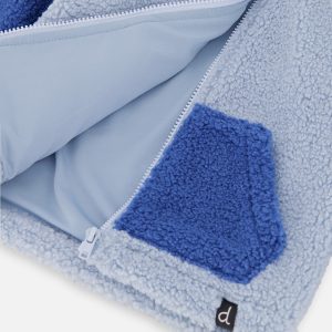 Sherpa Hooded Jacket Blue - Image 5