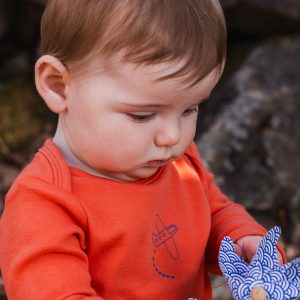 Organic Cotton Onesie Coral - Image 2