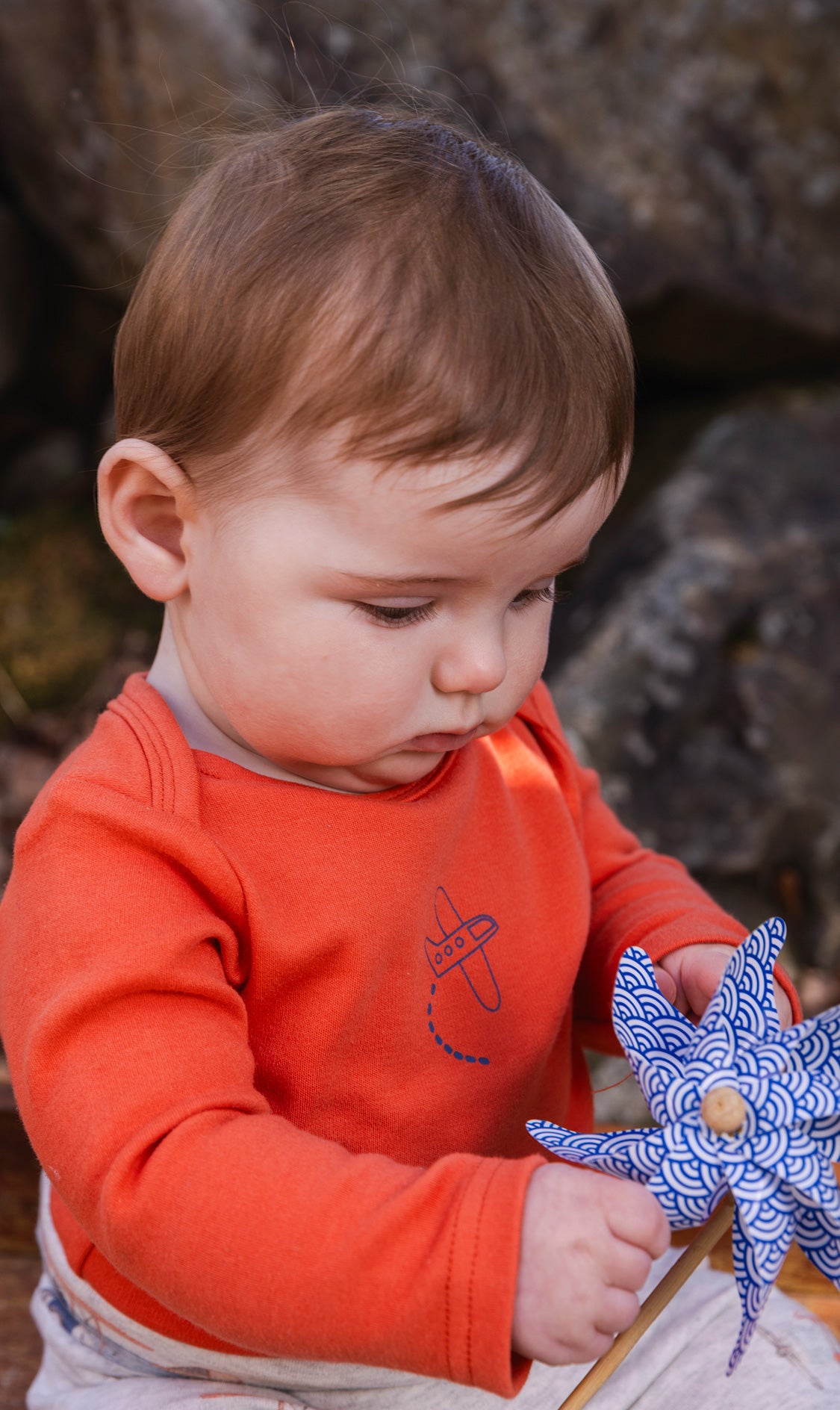Organic Cotton Onesie Coral - Image 2