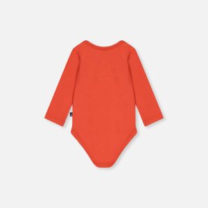 Organic Cotton Onesie Coral - Image 4