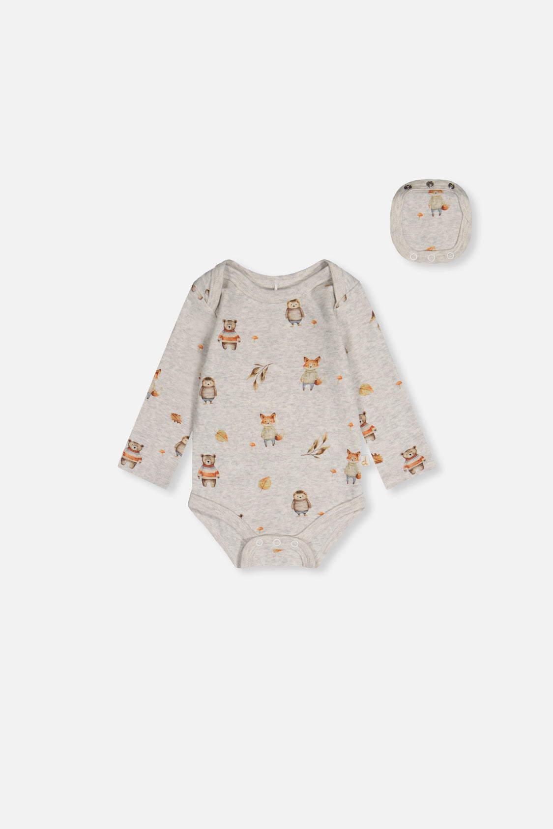 Organic Cotton Onesie Beige Animal Print - Image 6