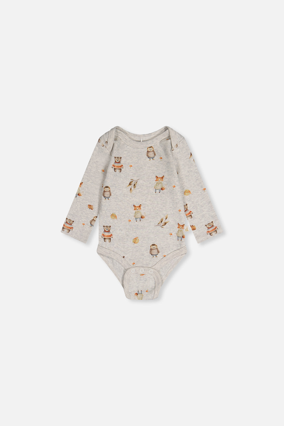 Organic Cotton Onesie Beige Animal Print - Image 3