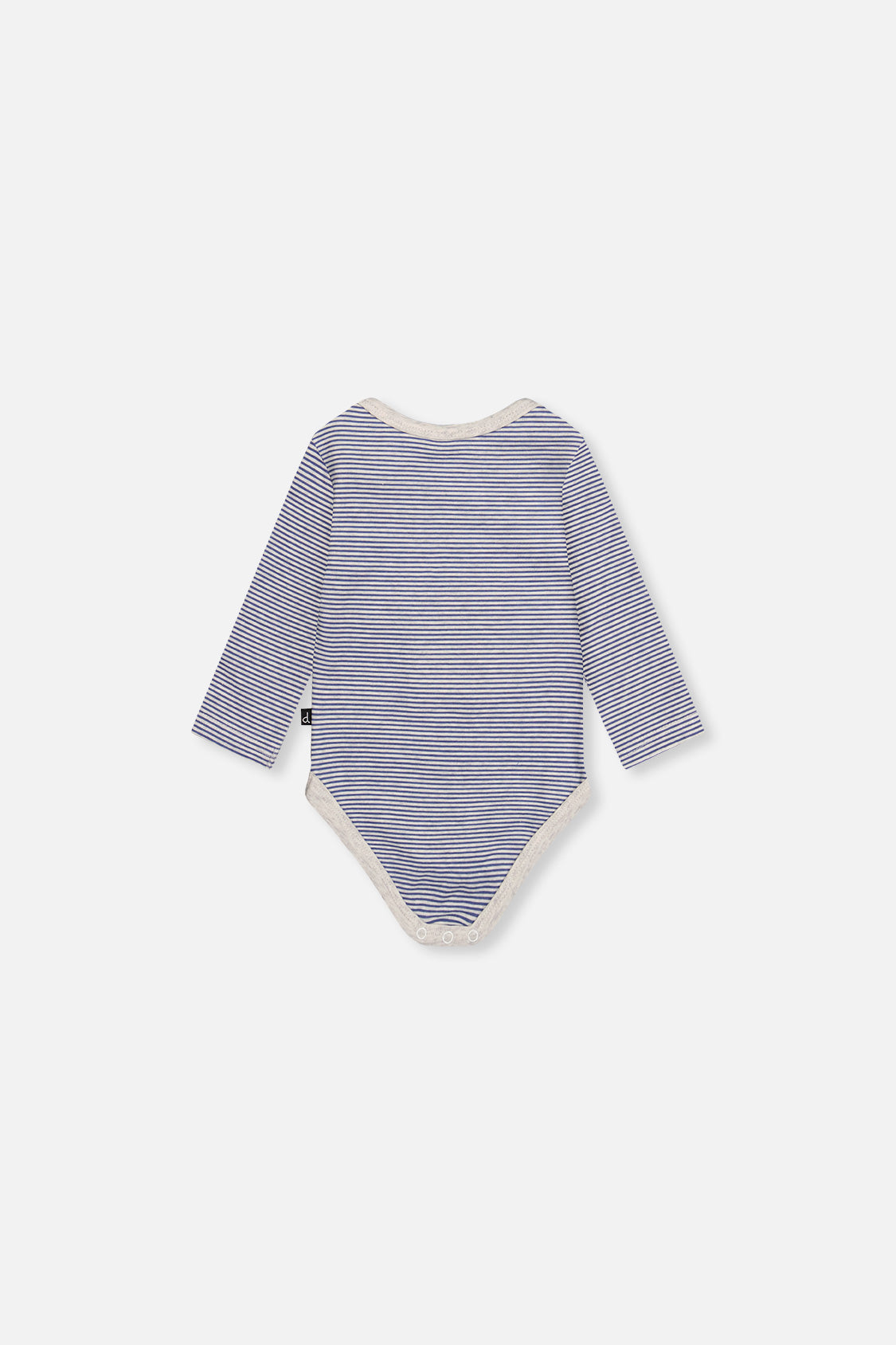 Organic Cotton Onesie Blue Printed Stripes - Image 4