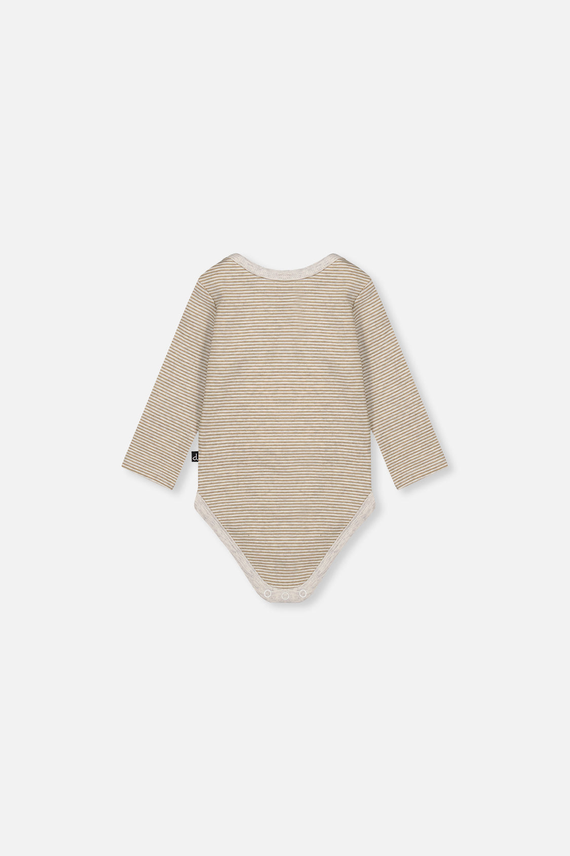 Organic Cotton Onesie Brown And White Stripes - Image 3
