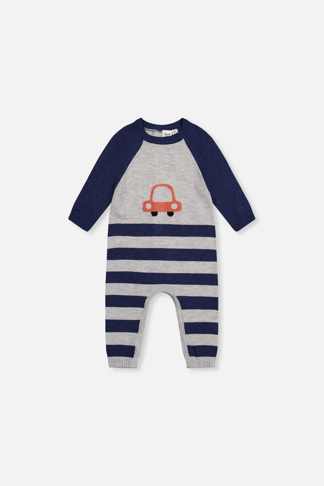 Knitted Intarsia Romper Blue And Orange - Image 5