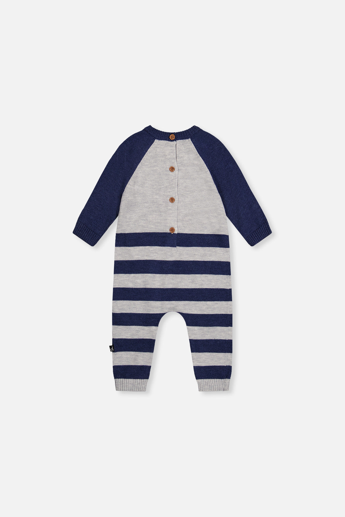 Knitted Intarsia Romper Blue And Orange - Image 3
