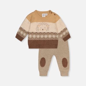 Knitted Sweater And Pants Set Brown Cinnamon - Image 7