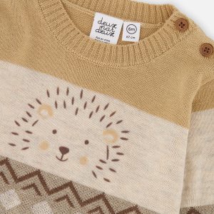 Knitted Sweater And Pants Set Brown Cinnamon - Image 4