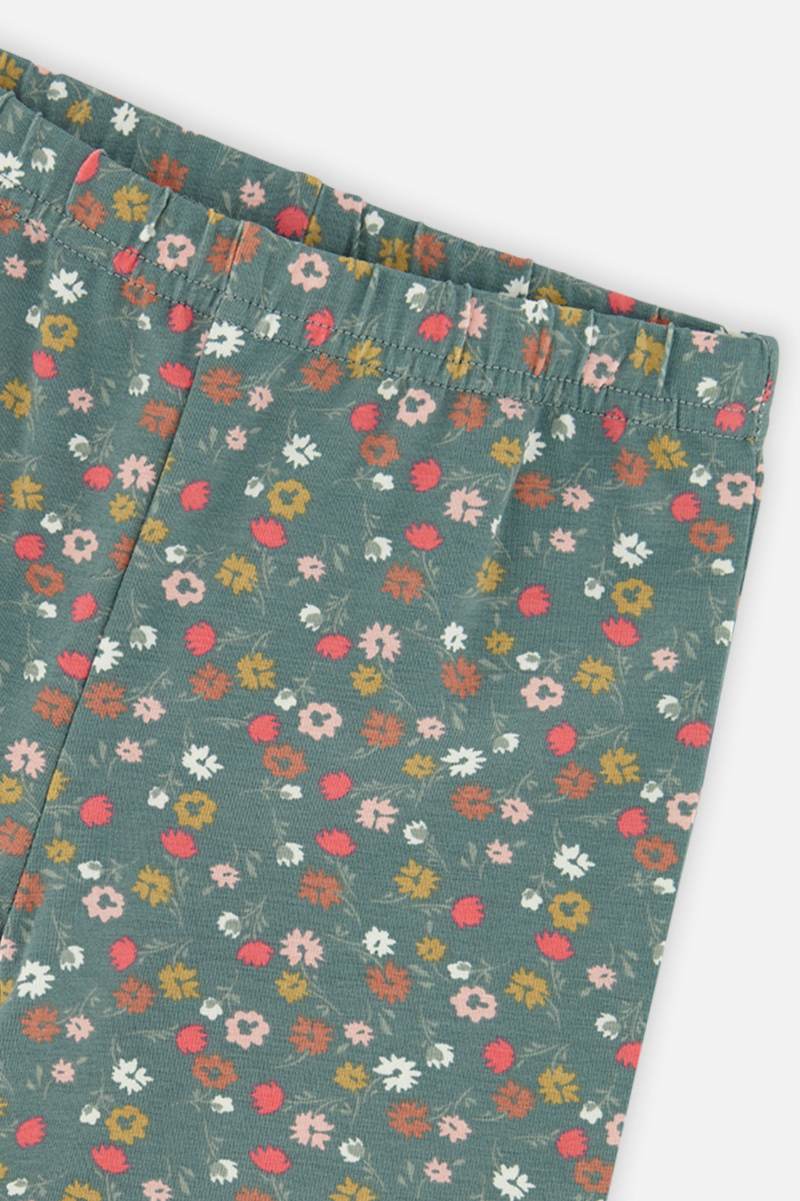 Baby Tunic And Leggings Set Pale Pink And Green Floral Print - Image 4