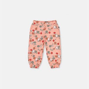 Alternative view of Baby French Terry Sweatpants Pink Cat Print