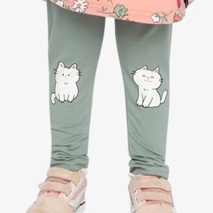 Organic Cotton Leggings Sage Green - Image 3