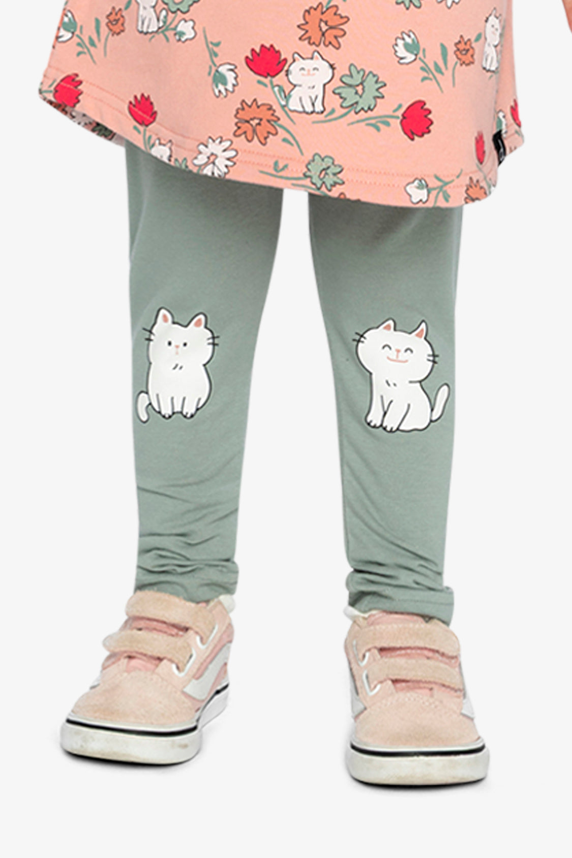 Organic Cotton Leggings Sage Green - Image 3
