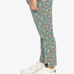 Organic Cotton Leggings Green Floral Print - Image 5