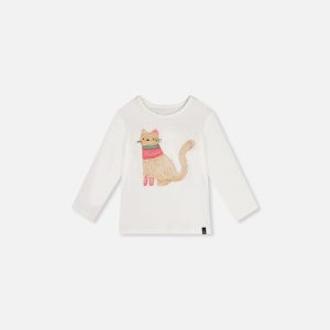 Baby Organic Cotton Long Sleeve T-Shirt Off-White