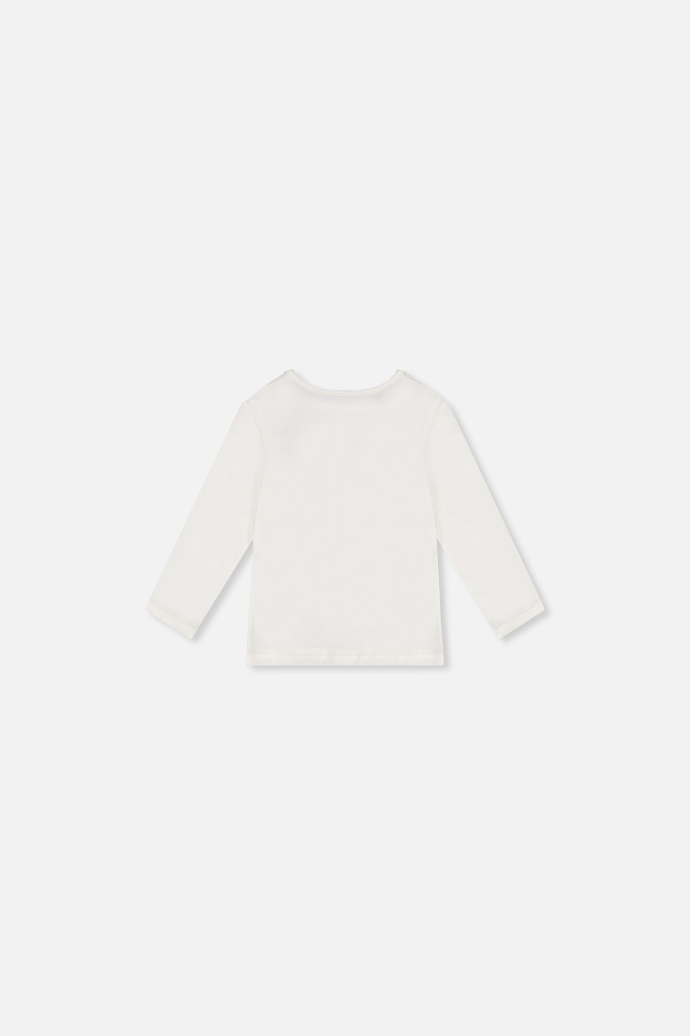 Baby Organic Cotton Long Sleeve T-Shirt Off-White - Image 2