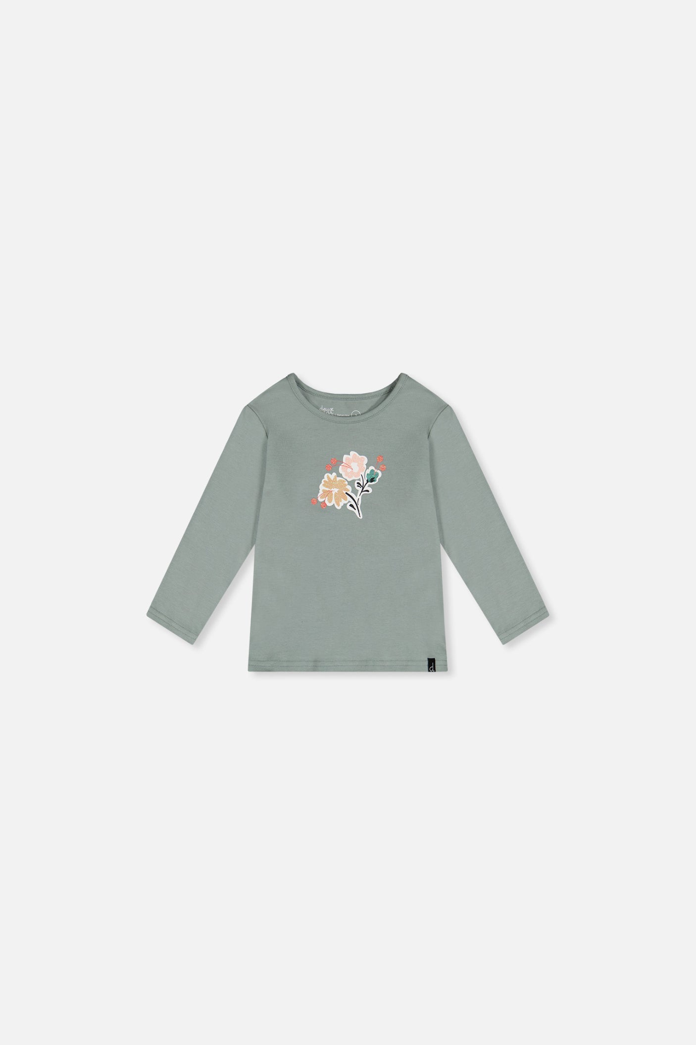 Baby Organic Cotton Long Sleeve T-Shirt Sage Green
