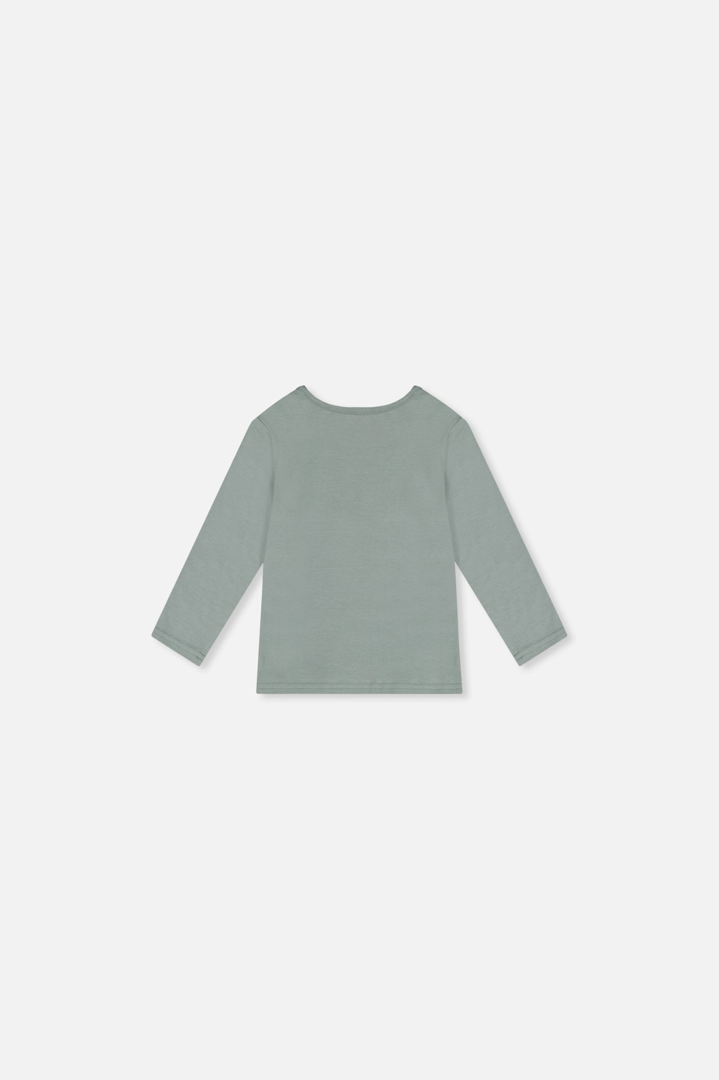 Baby Organic Cotton Long Sleeve T-Shirt Sage Green - Image 2