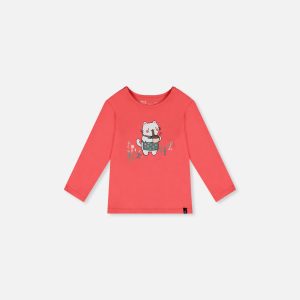 Baby Organic Cotton Long Sleeve T-Shirt Coral Pink