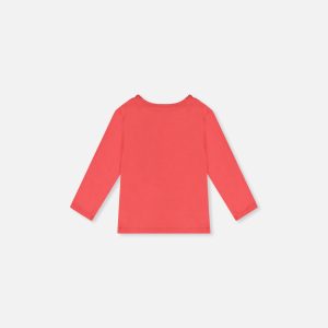 Alternative view of Baby Organic Cotton Long Sleeve T-Shirt Coral Pink