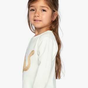 Organic Cotton Long Sleeve T-Shirt Off-White - Image 5