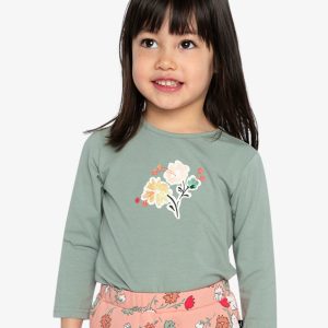 Organic Cotton Long Sleeve T-Shirt Sage Green - Image 4
