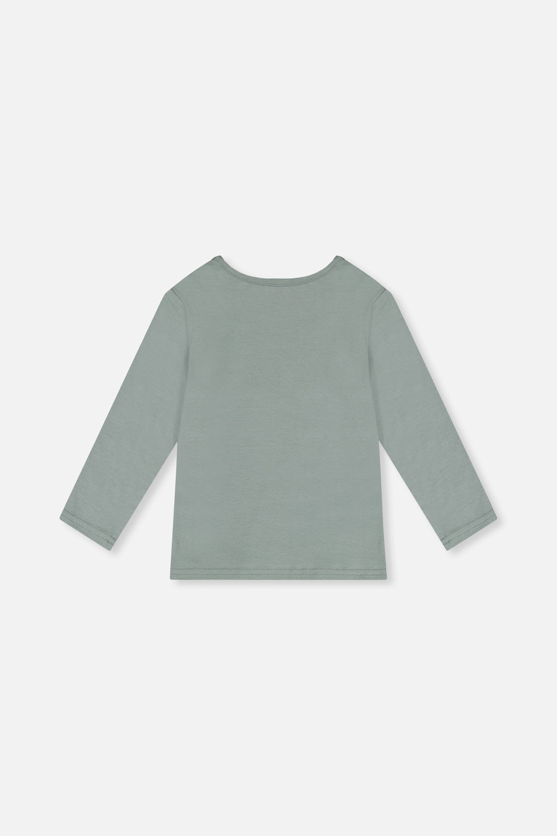 Organic Cotton Long Sleeve T-Shirt Sage Green - Image 3