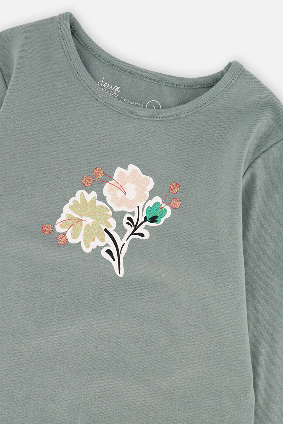 Organic Cotton Long Sleeve T-Shirt Sage Green - Image 5