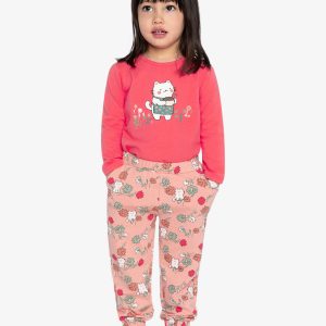 Organic Cotton Long Sleeve T-Shirt Coral Pink - Image 2