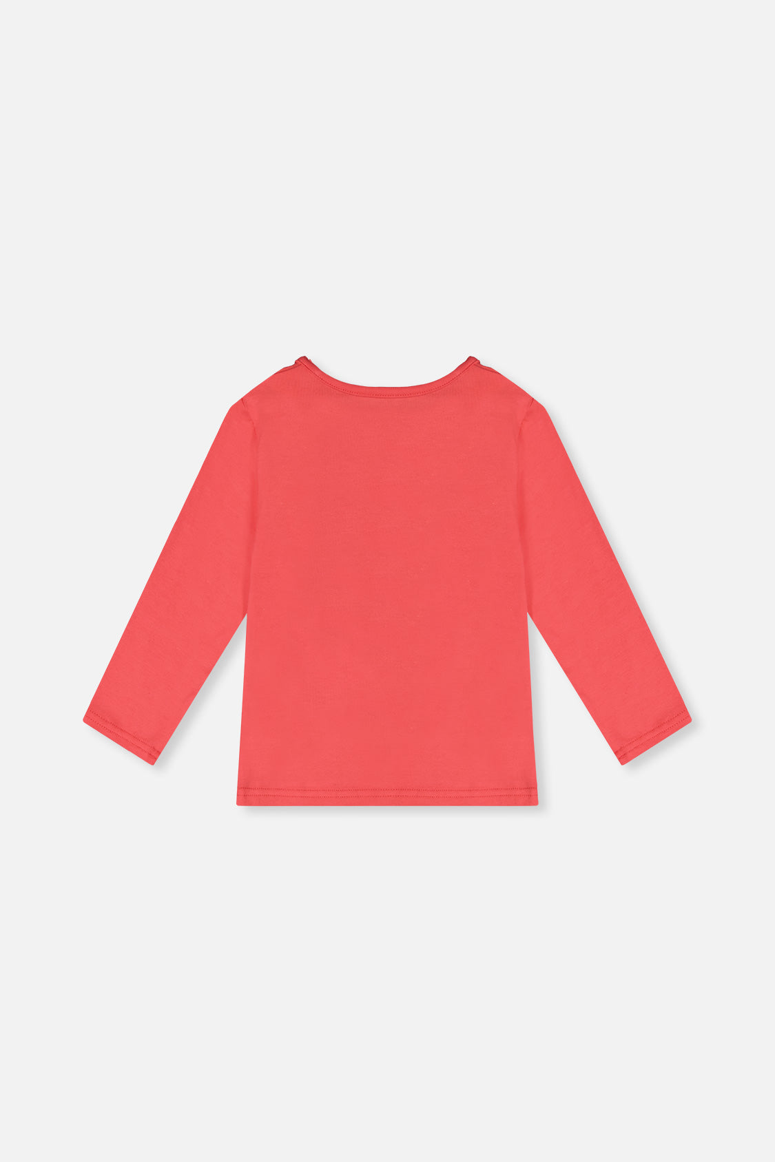 Organic Cotton Long Sleeve T-Shirt Coral Pink - Image 3