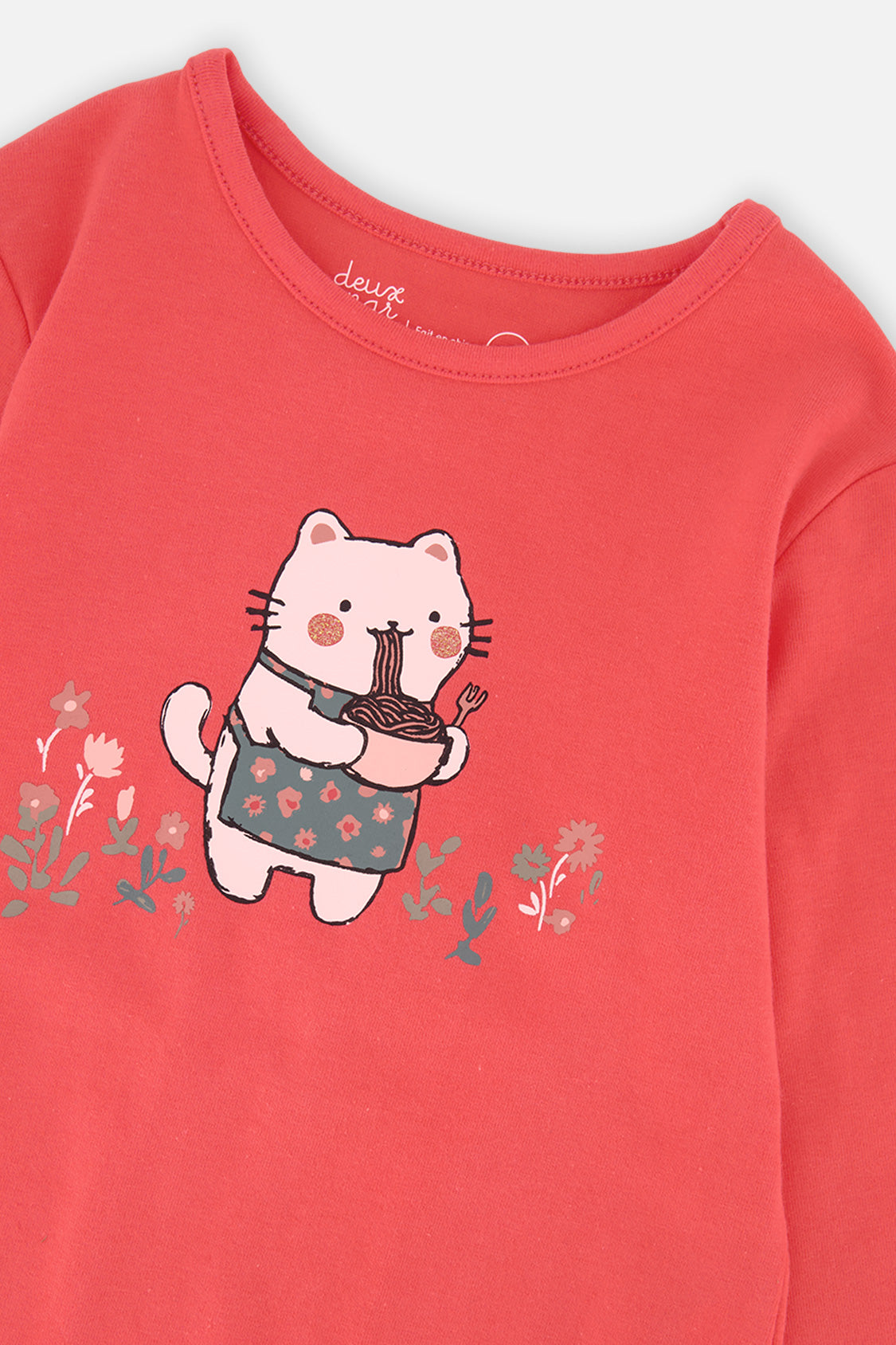 Organic Cotton Long Sleeve T-Shirt Coral Pink - Image 5