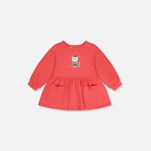 Baby Organic Cotton Tunic Coral Pink